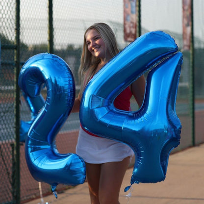 Number 22 Balloon by [Brand Name] - 40 Inch Navy Blue Birthday Decoration for 22nd Celebration