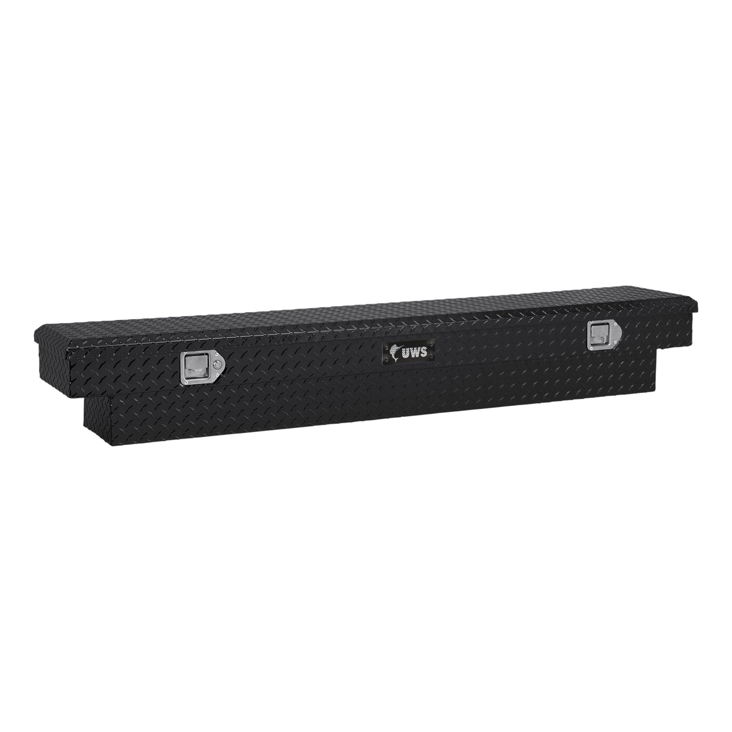 UWS EC10252 60-Inch Gloss Black Heavy-Wall Aluminum Slim Truck Tool Box, RigidCore Lid
