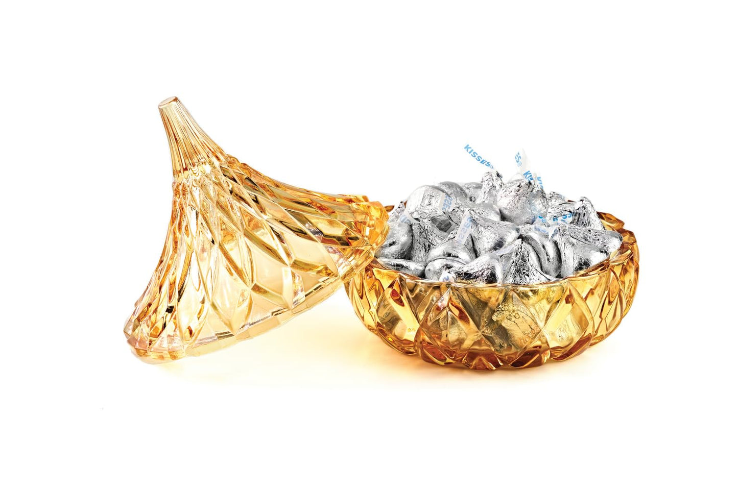 Godinger Gold Glass Hershey Kiss Candy Dish - A Sweet and Stylish Delight