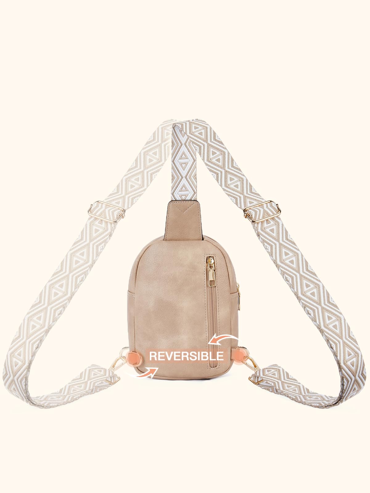Telena Crossbody Sling Bags for Women, PU Leather Fanny Packs Cross Body Bag for Woman