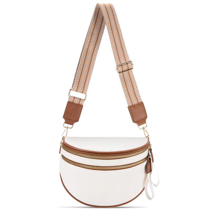 oscaurt Leather Crossbody Bag Bum Bag for Women Large Sling Bag Cross Body Purse Shoulder Handbag Fanny Pack