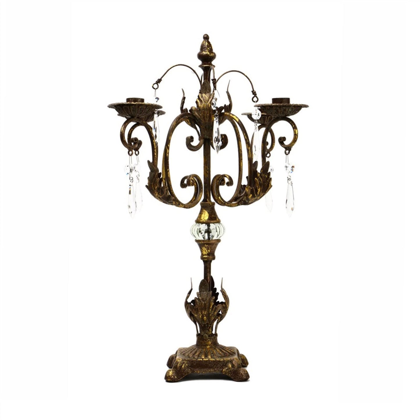 Candlestick Holders European Style Rural Retro Old Candlestick Ornaments Metal Four-Head Candle Holder Table Decoration Candle Holders