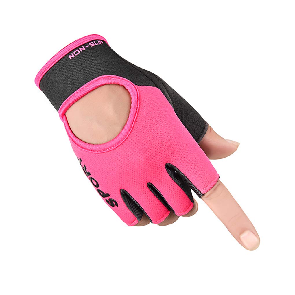 Biking Gloves Kids Boys Girls Cycling Exercise Half Finger Fingerless Gloves Child Motor Bike Riding Anti-Slip Weight Lifting Bikes Workout Climbing Bicycle Glove Gym Skate Glove