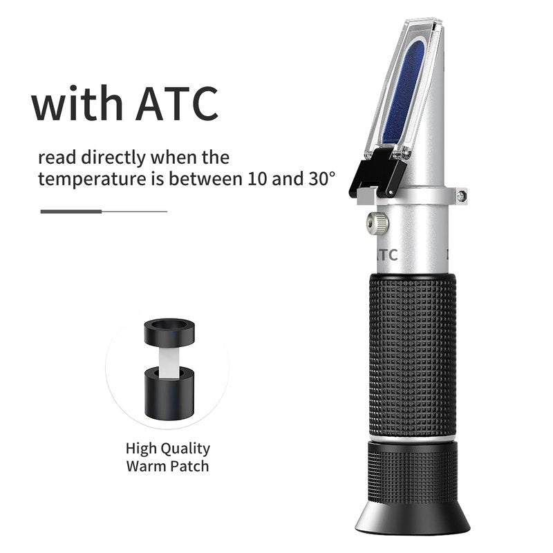 NANBEI Honey Refractometer with ATC, Portable Refractometer for Honey Moisture,Triple Scale (Honey Moisture: 12-27%, Brix: 58-90%, Baume: 38-43°),Ideal for Honey, Molasses,Maple Syrup,Fruit jam