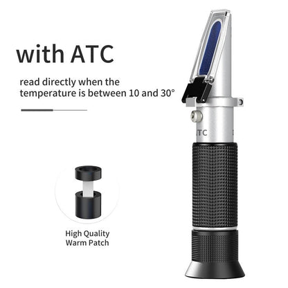 NANBEI Honey Refractometer with ATC, Portable Refractometer for Honey Moisture,Triple Scale (Honey Moisture: 12-27%, Brix: 58-90%, Baume: 38-43°),Ideal for Honey, Molasses,Maple Syrup,Fruit jam
