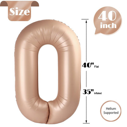 Light Brown Number 24 Balloon 40 inch, Tan 24 Number Balloons, Khaki 24th Sandy Brown Birthday Decorations, Beige 24 Year Old Women Men Light Brown Party Supplies