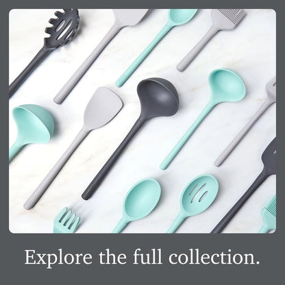 Tovolo Flex Core Scoopula Silicone Multifunction Spoon Spatula Combo Aqua Seafoam Green, BPA Free Spatula Spoon Silicone Heat Resistant Scoopula, Scoop and Serve Spatula Combo Kitchen Utensils
