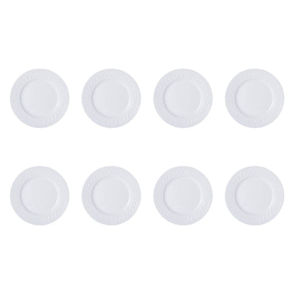 Pfaltzgraff Sylvia 32-Piece White Dinnerware Set, Service for 8, Durable Stoneware Plates, Bowls, and Mugs, Microwave and Dishwasher Safe
