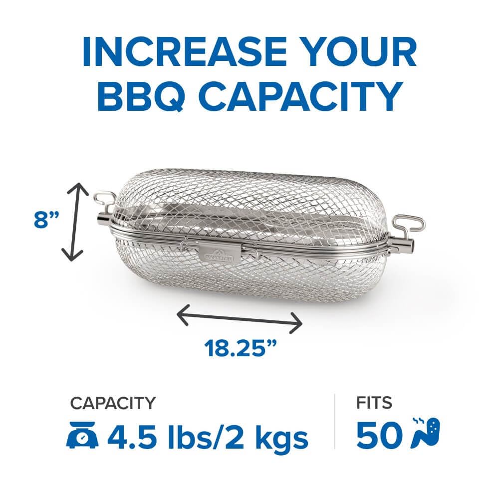 Napoleon 64000 Rotisserie Basket Grill Accessory, Stainless Steel