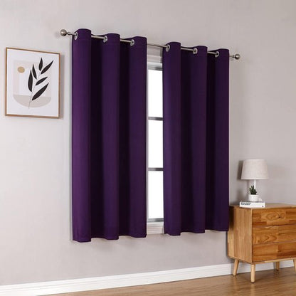 ChrisDowa Blackout Curtains - Thermal Insulated Room Darkening Panels Set (Royal Purple, 38W x 45L)