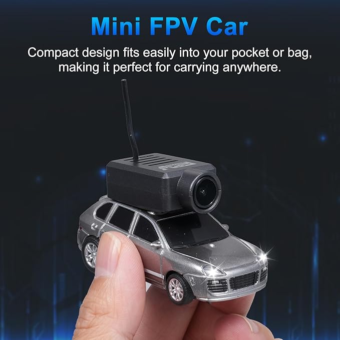 WLtoys Mini RC Car 1:64 Scale FPV RC Drift Car with 720P HD Camera 2.4GHz WiFi App Control with Gyro Mini Racing Toys for Teens and Adults(Sliver)