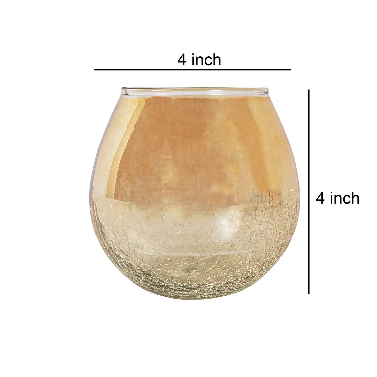 Votive Candle Holders 2 Pcs Half Cracked Glass Halloween Candle Holder Votive Candle Holder - Tea Light Candle Holder for Home Decor Weddings Table Centerpieces Votive Tea Light Candle Holder