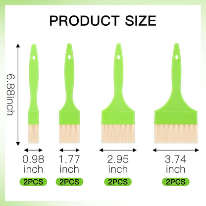 8 Pcs Pastry Brush - Cooking Grease Brush, Food Brushes For Baking/Grilling/Spreading Marinades/Butter/Sauces/Eggs, Durable Kitchen Culinary Utensil