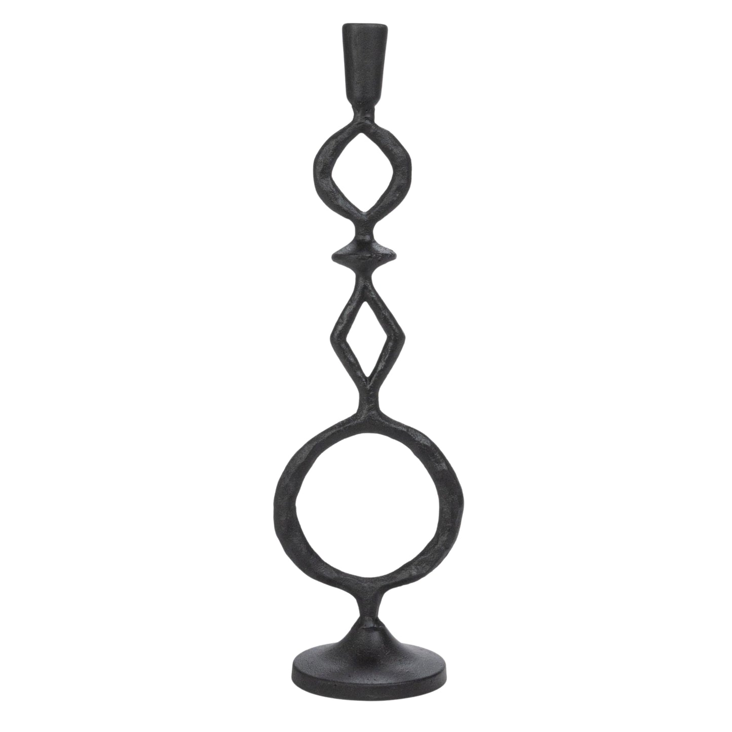 Bloomingville Decorative Cast Metal Taper Candle Holder, Black