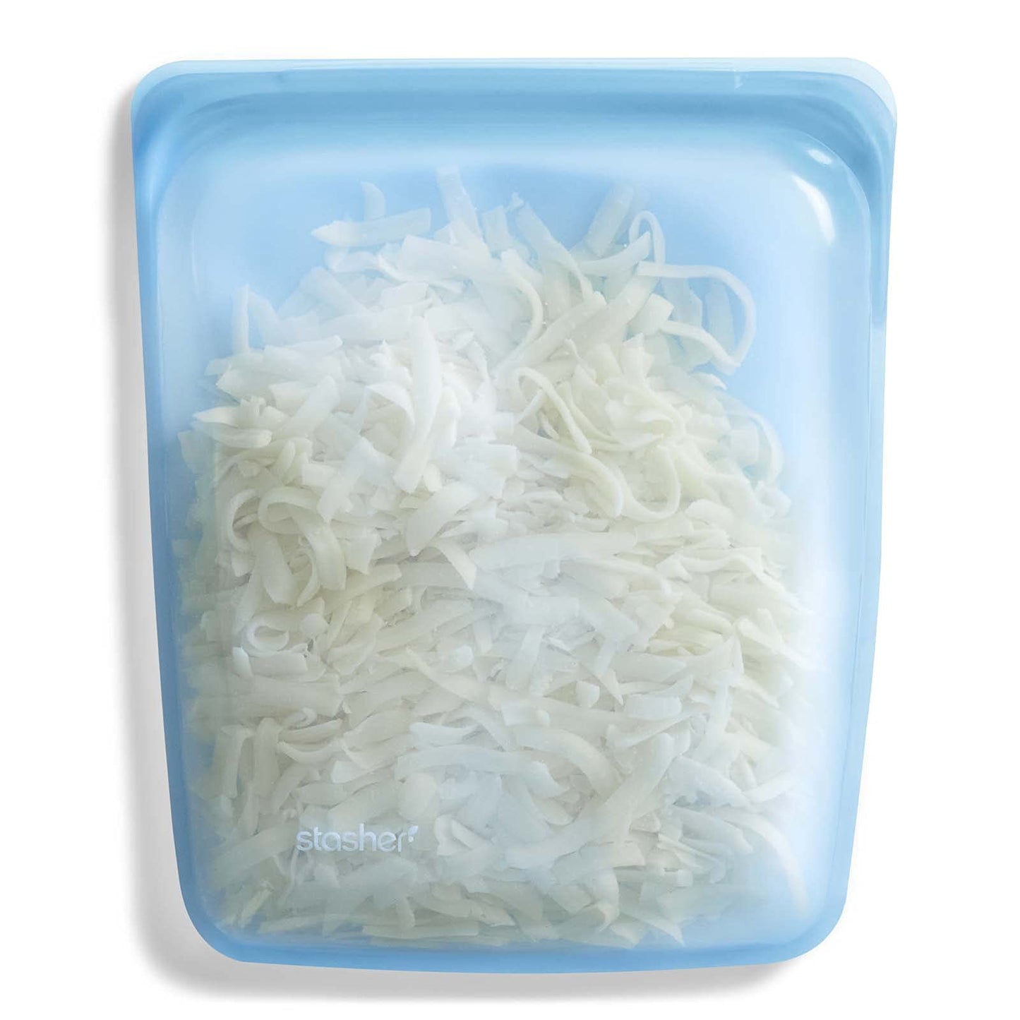 Stasher Premium Silicone Reusable Food Storage Half Gallon Bag, Clear, Microwave, Sous Vide, Dishwasher, Oven and Freezer Safe, BPA Free, Leak-free, Eco-friendly, 64 Oz