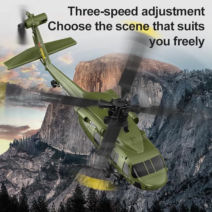 Hanll Black Hawk K200 6CH Simulation RC Helicopter with Brushless Motor Optical Flow &amp Altitude Hold One-Key Inverted Flight 2.4G Remote Control High Simulation Aerobatic Model (Grey/2 Battery
