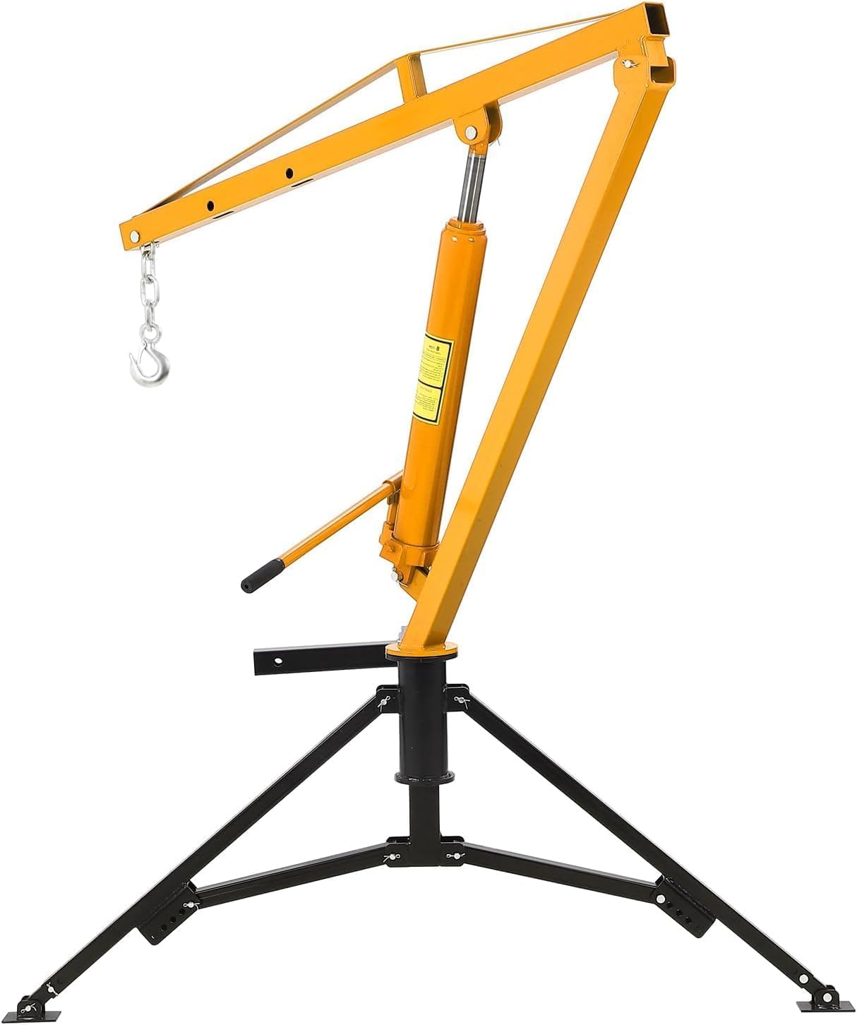 EliteEdge 1000 LBS Hydraulic Pickup Truck Crane, 360° Swivel Hitch Mounted Hoist with 3 Adjustable Booms, Truck Bed Crane for Lifting Engine, Deer, or Construction Goods