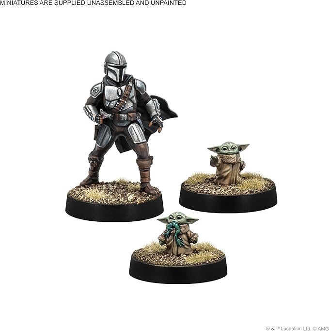 Star Wars: Legion Din Djarin &amp Grogu Operative Expansion - Tabletop Miniatures Game Strategy Game for Kids and Adults Ages 14+ 2 Players 3 Hour Playtime Made by Atomic Mass Games