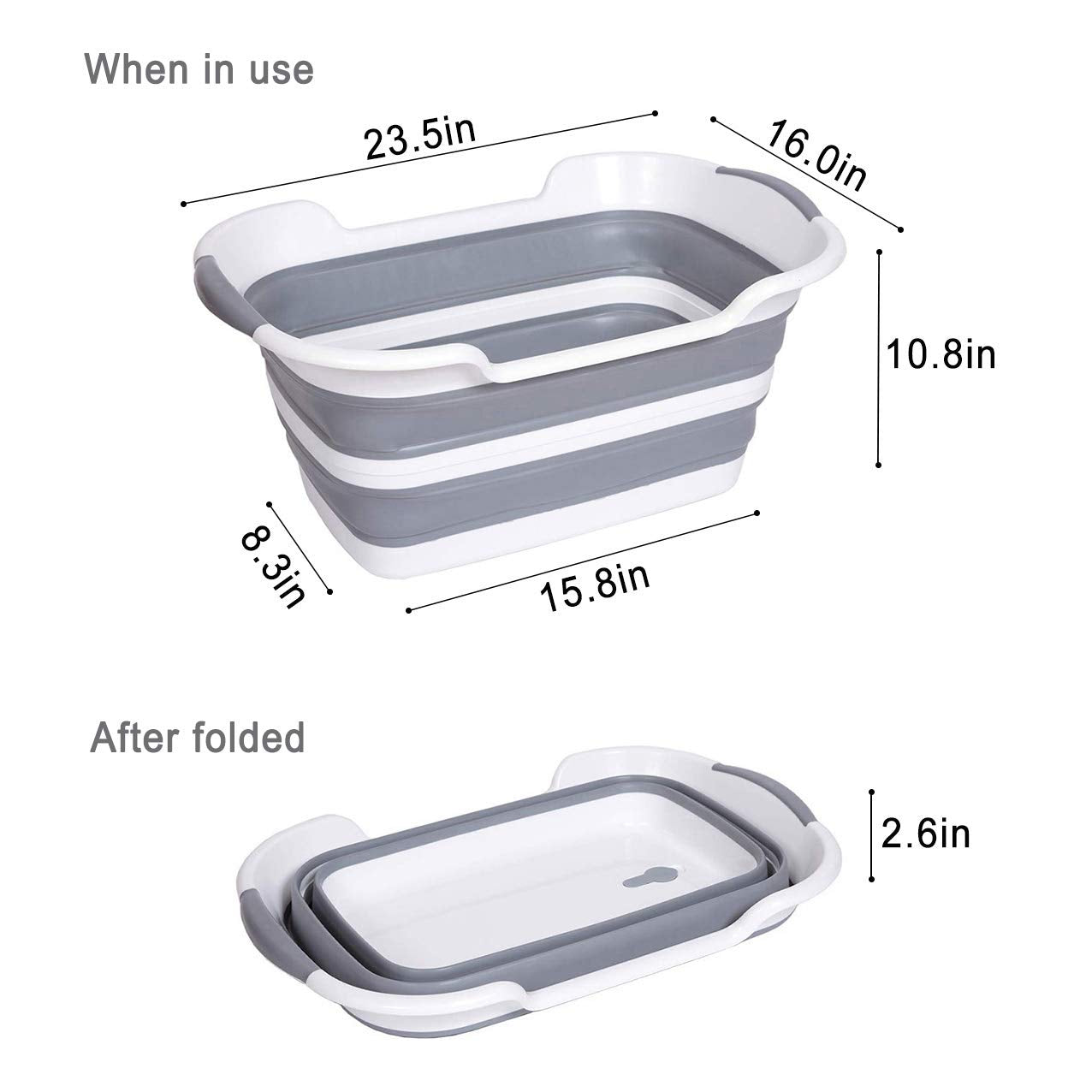 Qyuruisi Collapsible Pet Bathtub for Small Dogs and Cats Portable Bath Tub for Dog Organizer Folding Washing Tub Non Slip with Drainage Hole (Grey)