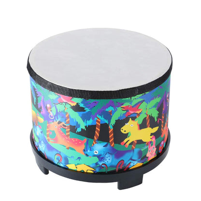 Ubblove Floor Tom Drum for Kids 8 inch Percussion Instrument Music Drum with 2 Mallets for Baby Children Special Christmas Birthday Gift, Black