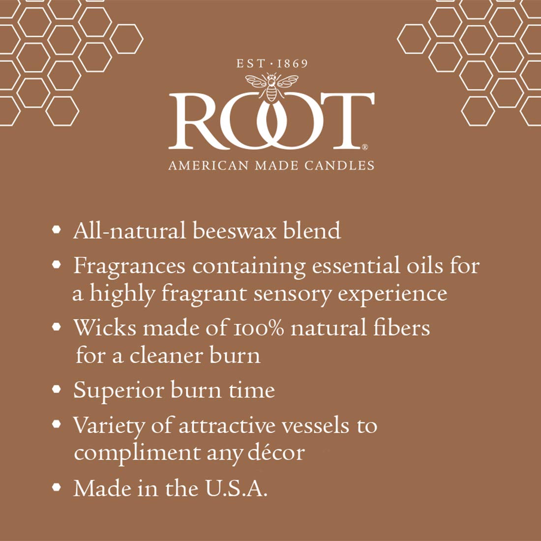 Root Candles Fall Scented Candles Honeycomb Glass Premium 3-Wick Handcrafted Beeswax Blend Candle, 12-Ounce, Mulled Cider