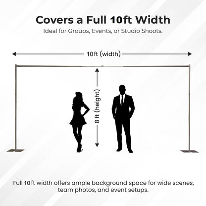 OnlineEEI Premier Portable Pipe and Drape Backdrop Kit 8ft x 10ft (White)