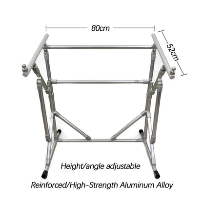 Floor-Standing Cross-Stitch Stand, Aluminum Alloy Embroidery Hoop Stand, Adjustable Embroidery Frame Bracket, Portable(Purple,Wide 31.5in)
