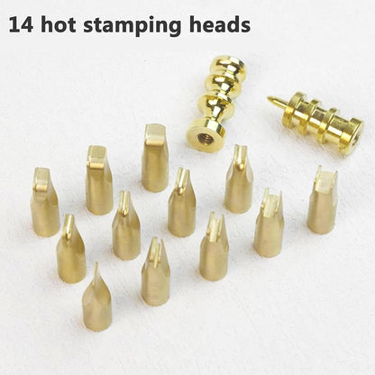 High Grade Processing/Digital Craft Tool/Electric Leather Edge Creaser/Skiving Machine with 14 Marking Buttons for Polishing and Art Hide Material Handcraft Job(One)