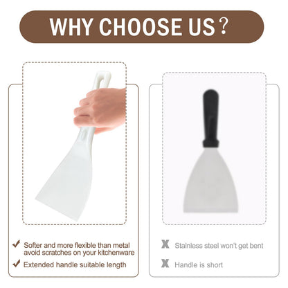 LRui Kitchen Professional Pizza Dough Scraper dough spatula,plastic flexible strip handle dough scraper.