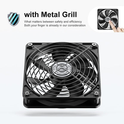 ELUTENG 120mm Fan With 3 Speed 5V USB Powered Case Fan 1500PRM Gaming PC Portable Cooling Suitable for Tablet TV Receiver Router DVR Play Station Xbox Computer and More