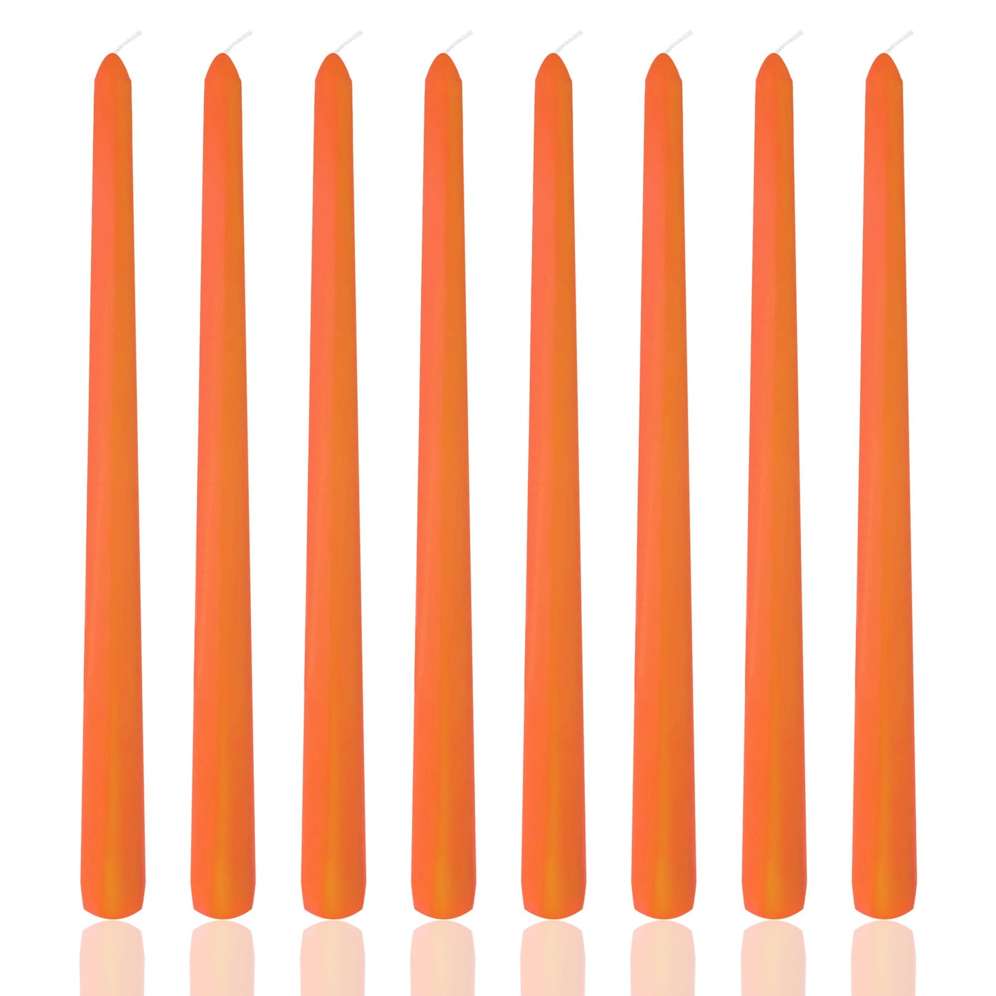 8 Pack 10 Inch Thanksgiving Candles Orange Taper Candles For Fall Home Decor Harvest Festival and Halloween Decor