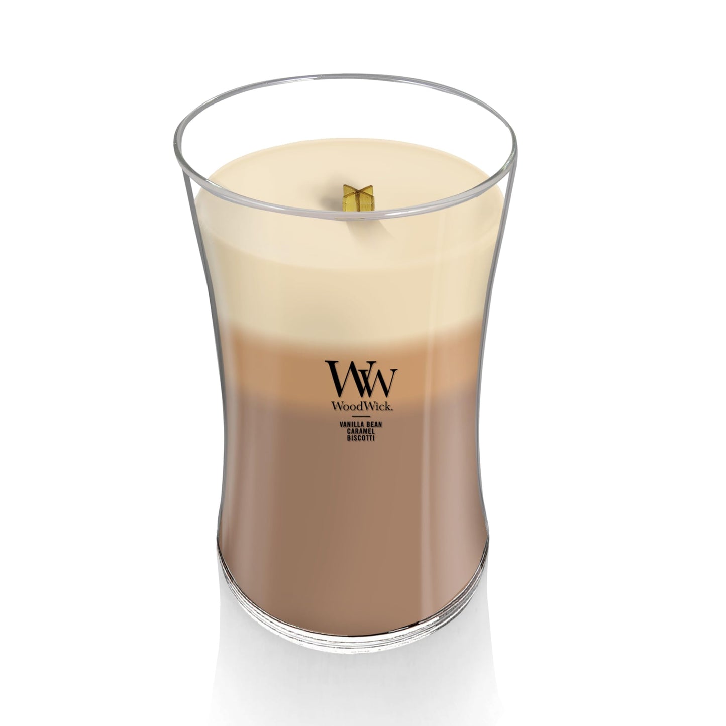WoodWick Café Sweets Trilogy Holiday Candle Gifts for Women and Men, 21.5 oz Large Hourglass Trilogy Candle with Crackling Wick