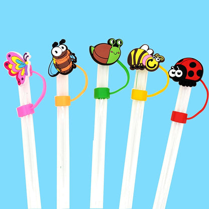 Wholesale 500PCS Random Different Straw Cover For Stanley Cup,No Repeats,Lot Cute Mixed 10MM 0.4in Straw Toppers for Small Business/School Reward/Party Favor