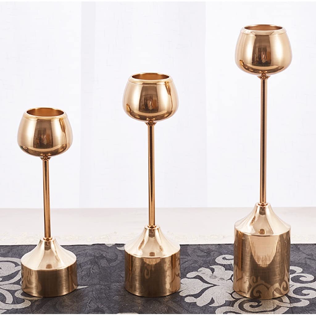 Candlestick Holders Candlelight Dinner Candle Holder European Restaurant Hotel Props Modern Romantic Gold Iron Table Decoration Candle Holder Ornaments Candle Holders (Size : A)