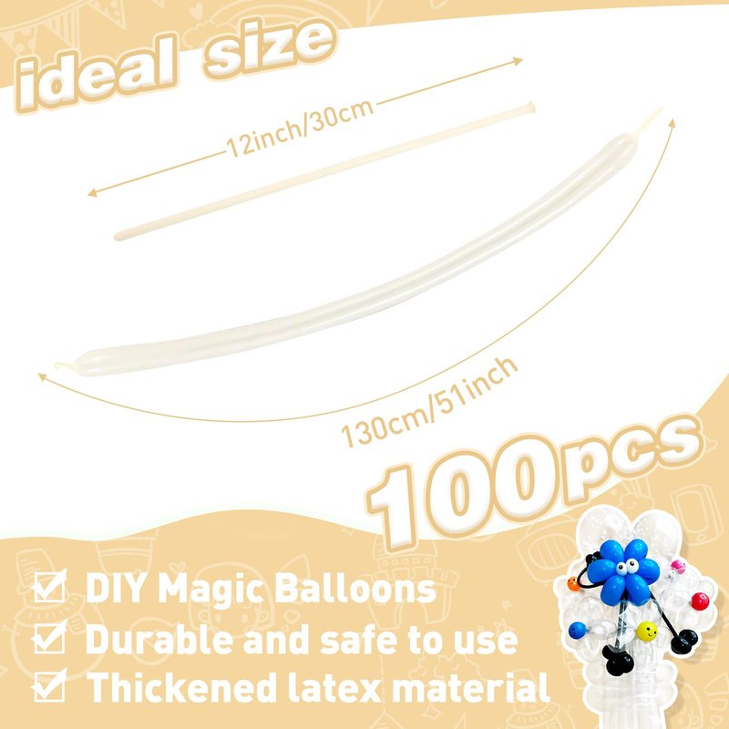 100pcs 260 balloons black Long Balloons for Balloon Animals, Thickening Skinny Latex Twisting Balloons for Tying Balloon Arch Modeling Magic Clown Birthday Wedding Party Decorations.