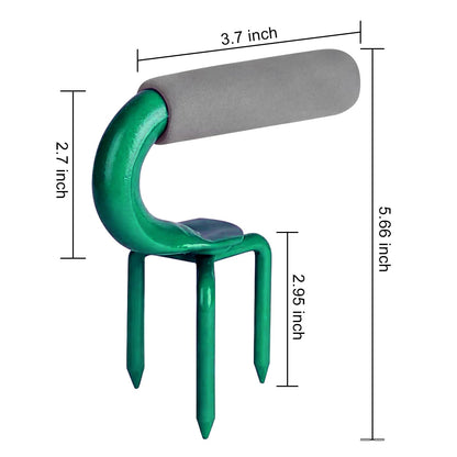 Hand Tiller - Small Garden Claw Hand Cultivator with 3 Metal Prongs for Weeding & Aerating Soil, Yard Soil Loosener Tool for Pots, Raised Beds, Vegetable Patches (Dark Green)