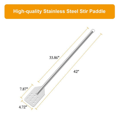 42 Inch Crawfish/Crab Boil Mixing Stir Paddle Accessories for Stockpots and Fry Pots,Stainless Steel Mash Paddle