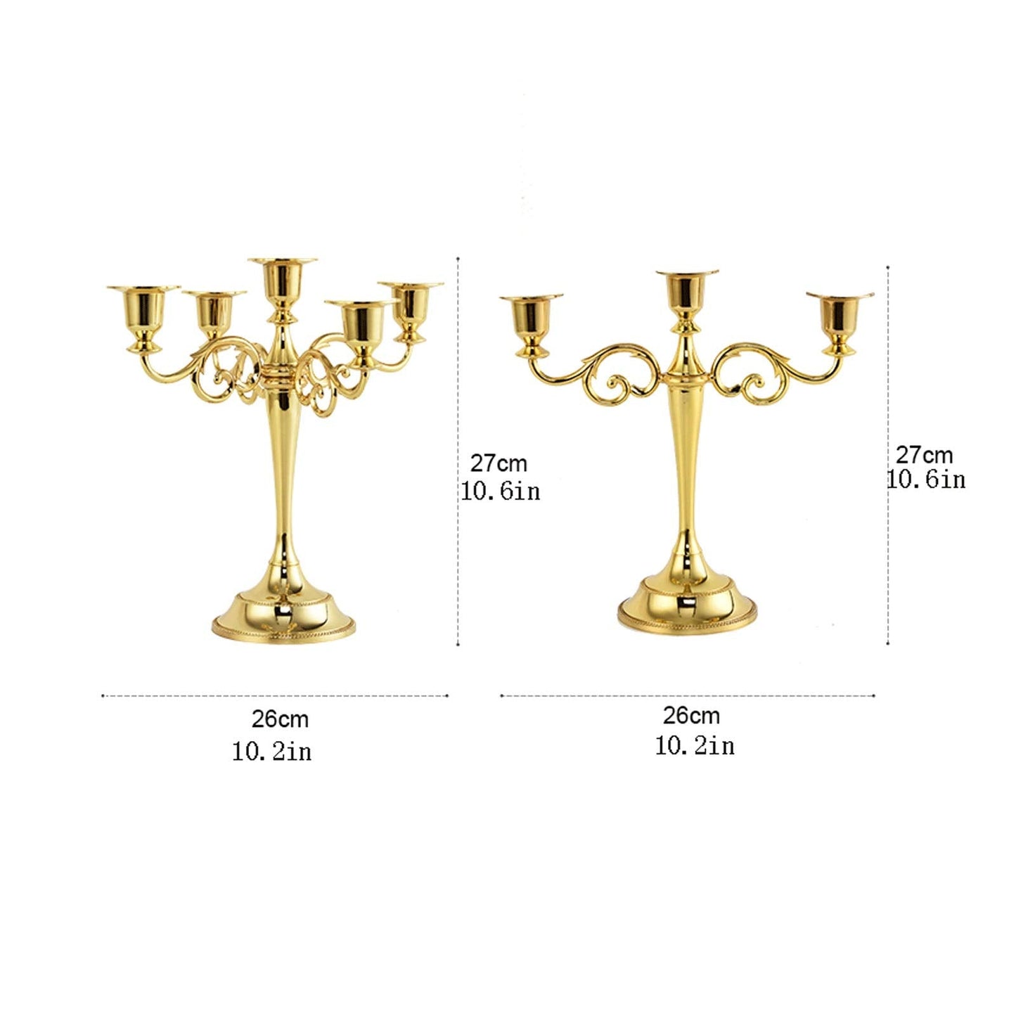 Candle Holderss Metal Candlesticks Decor， Candlesticks Holder For Formal Events, Taper Candle Holder Stand Centerpiece Elegant Decoration Piece for Table Candle Stand Decorative Candlestick