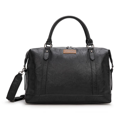 Wrangler Duffel Bag Large Travel Weekender Bag for Women Waterproof Carry on Overnight Bag for Gym,Trips,Weekends,Black