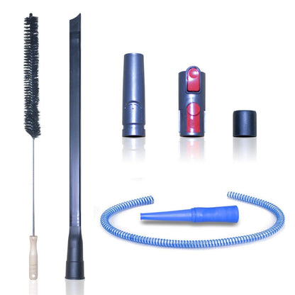 Dryer Vent Cleaner Kit & Refrigerator Condenser Coil Brush-Dryer Lint Brush Vent Trap Cleaner-Vacuum Attachment for Small Crevice-Dryer Cleaner Brush