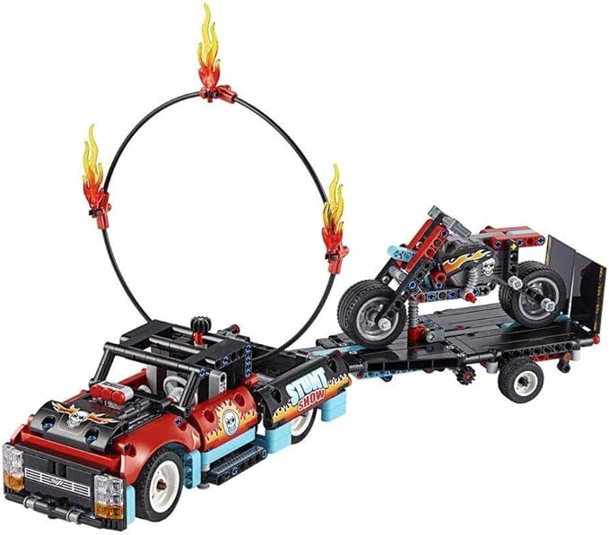 LEGO Technic Stunt Show Truck &amp Bike 42106 Includes Stunt Motorcycle Toy Truck and Trailer (P10 Pieces)