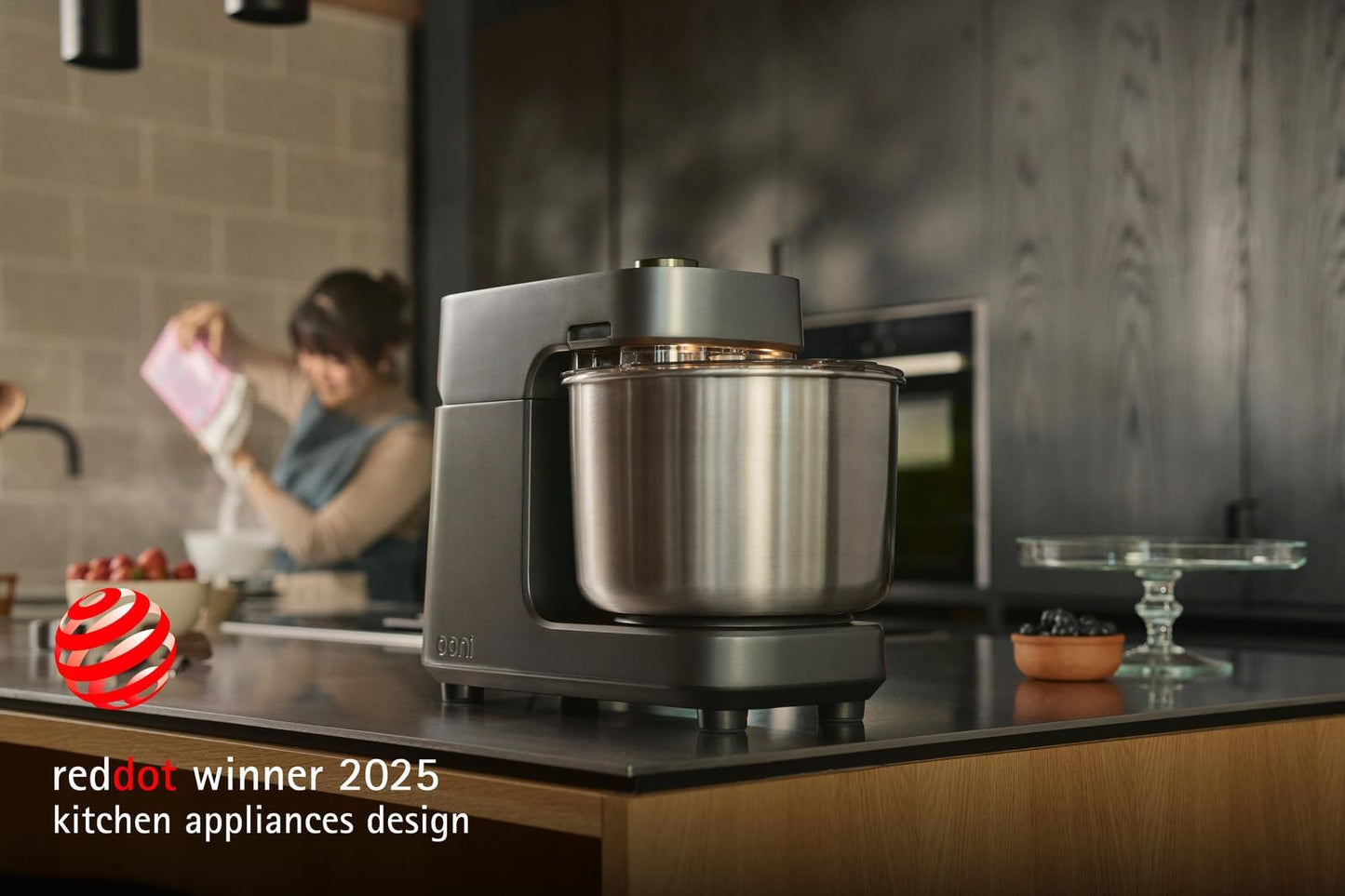 Ooni Halo Pro Spiral Mixer - Dough Stand Mixer with Attachments, 7.3 Quart Capacity and 58 Speed Settings - Charcoal Grey