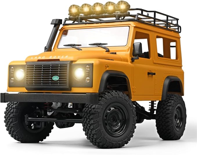 MN-98 RC Car 1:12 Scale RC Rock Crawler 4WD Off-Road RC Truck RTR 2.4G Remote RC Land Rover Vehicle Models for Adults Hobby Gifts (Yellow)