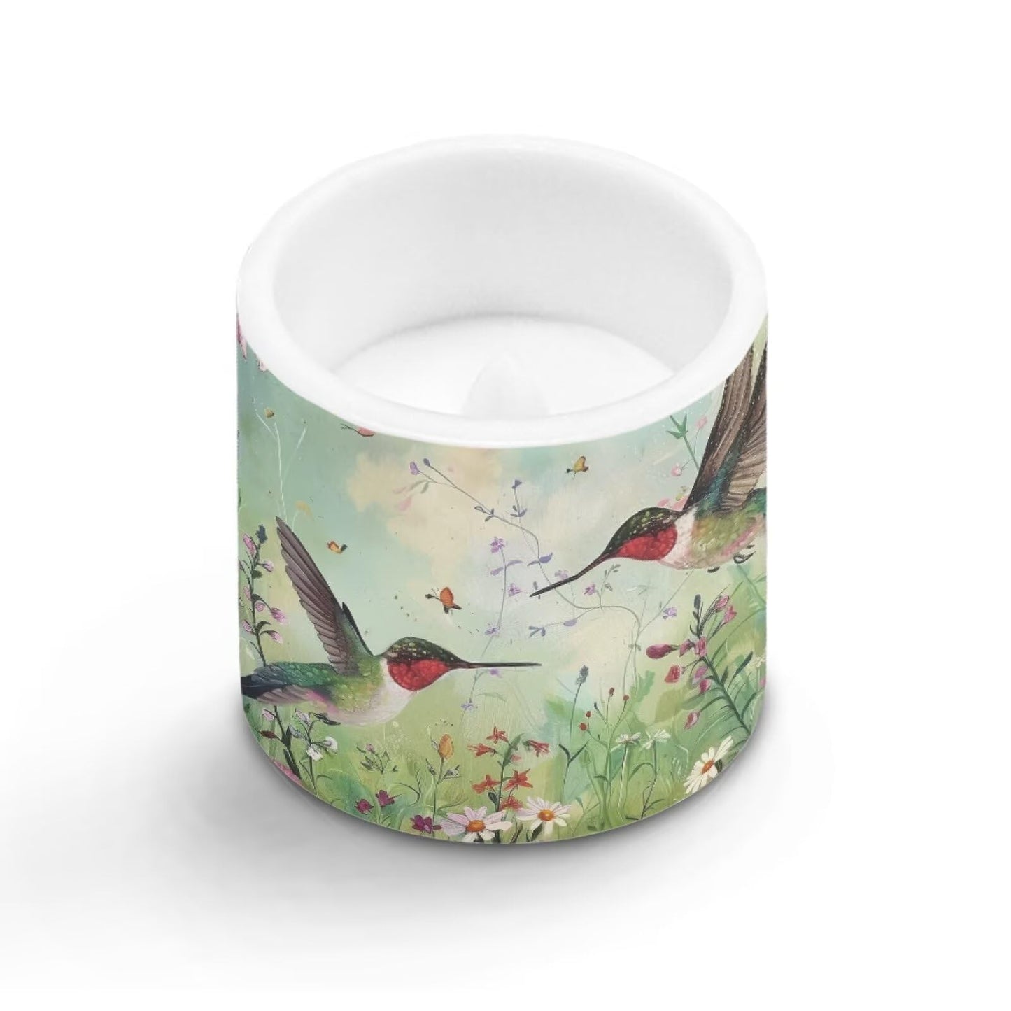 Cozeyat Hummingbird Battery Operated Flameless Candles Set of 4 with Remote Timer LED Pillar Candles Dancing Flame Waterproof for Indoor Outdoor Table Garden