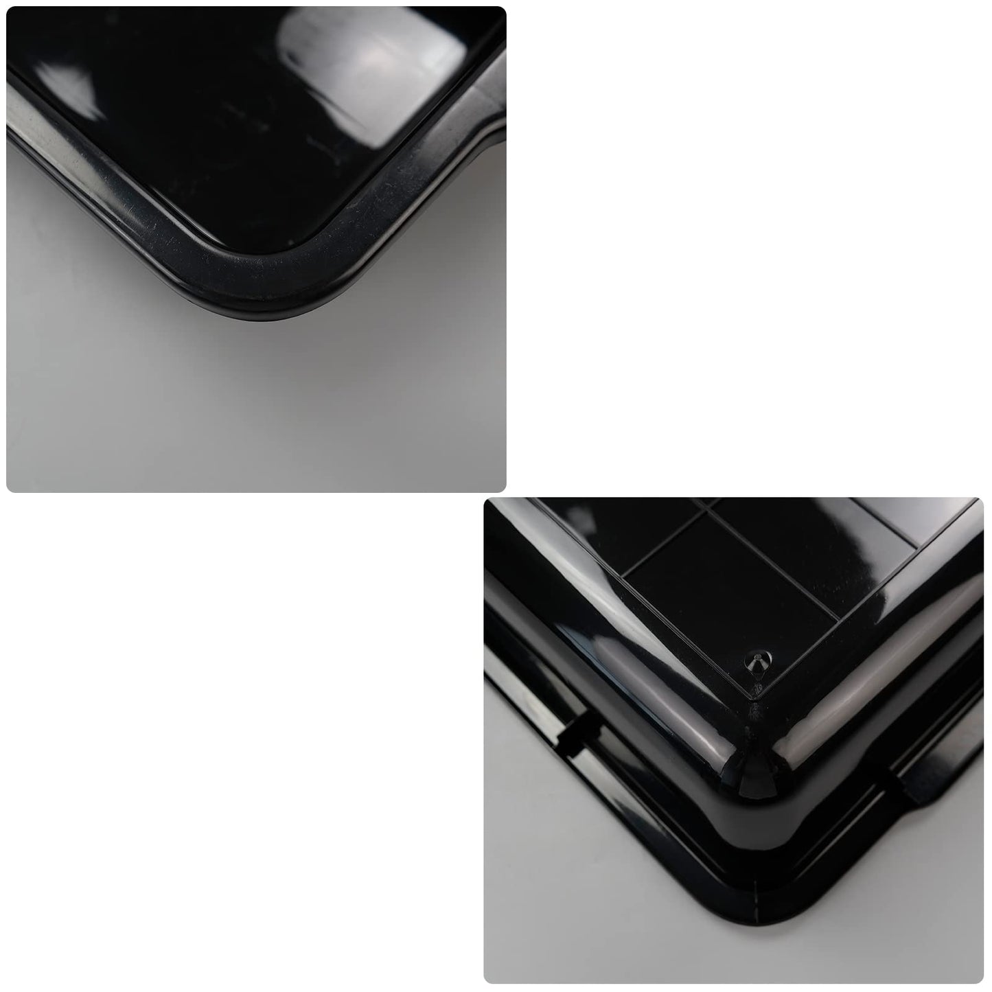Vababa 3-Pack Plastic Commercial Bus Box, 13 L Kitchen Bus Tub