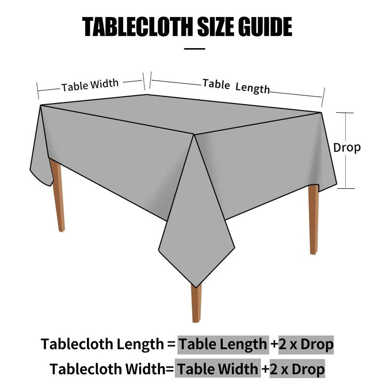 Smiry Rectangle Table Cloth, Waterproof Heavy Duty Vinyl Tablecloths, Wipeable Washable Table Cover for Kitchen and Dining Room (Black, 60" X 140")