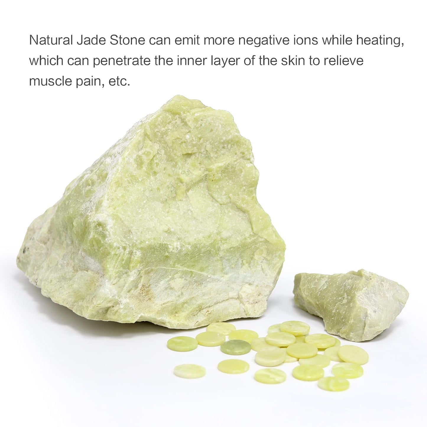 UTK Upgrade Far Infrared Heating Pad for Back, 5X Deeper Pain Relief Pure Jade Heating Pad with 153 Natural Jades, Hotter to 159℉, Weighted Electric Mat with Larger Heat Area, 4H Auto-Off, 31"x 21"