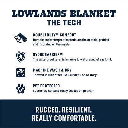 YETI Lowlands Blanket, Multi-Use Blanket with Travel Bag, Navy