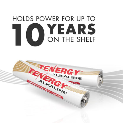 Tenergy Combo 48xAA 24xAAA 1.5V Alkaline Batteries, High Performance AA/AAA Non-Rechargeable Battery for Clocks, Remotes, Toys & Electronic Devices, Household Batteries