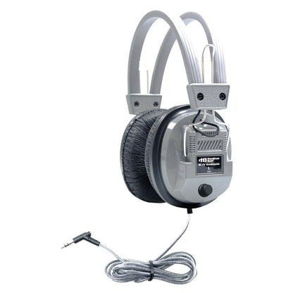 HamiltonBuhl SC‑7V SchoolMate Deluxe Stereo Headphones – 3.5mm Plug, On‑Ear Volume Control, Chew‑Resistant Dura‑Cord, Replaceable Leatherette Cushions, Heavy‑Duty Reclosable Storage Bag